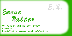 emese malter business card